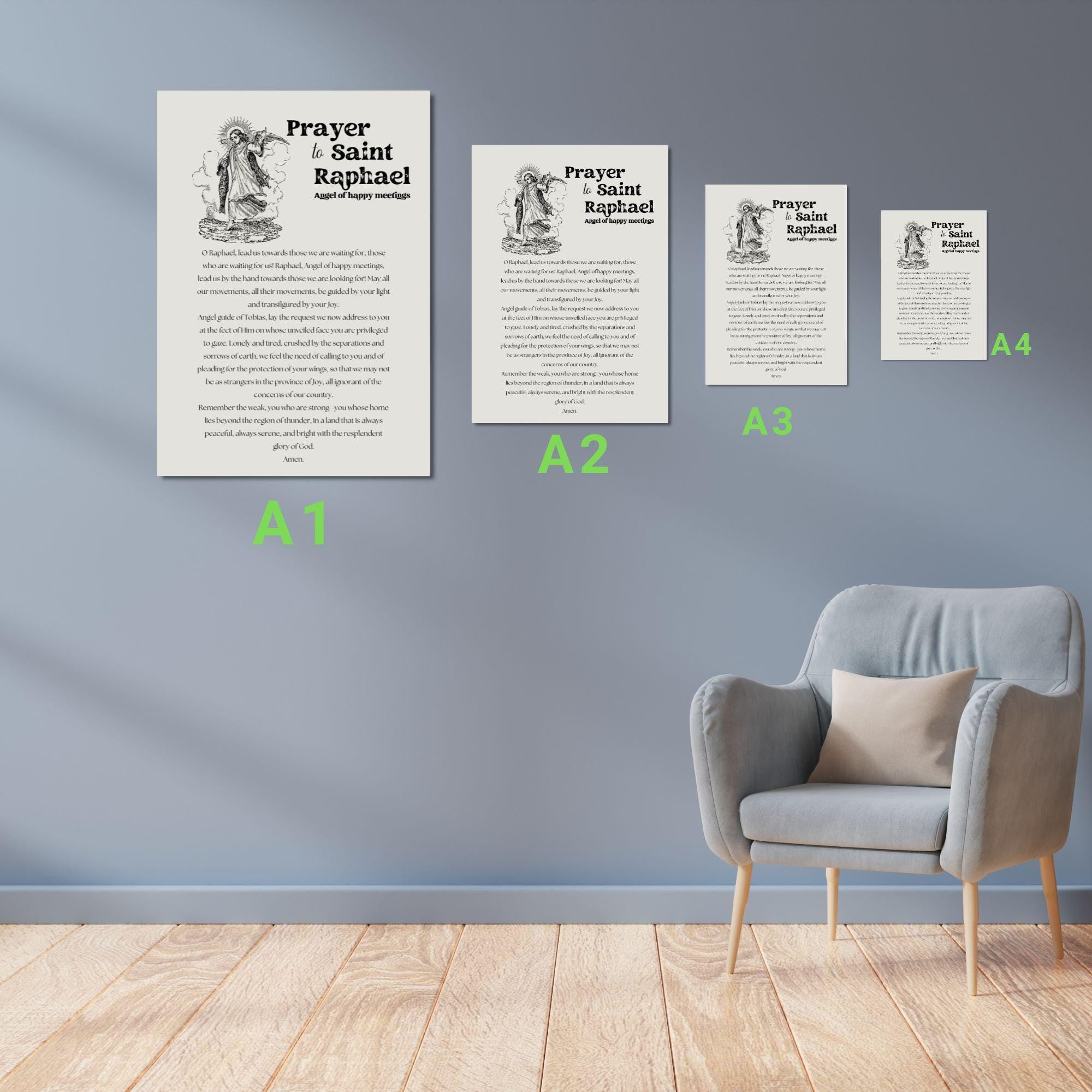 Saint Raphael Prayer Print: Christian Home Decor (Digital Download)