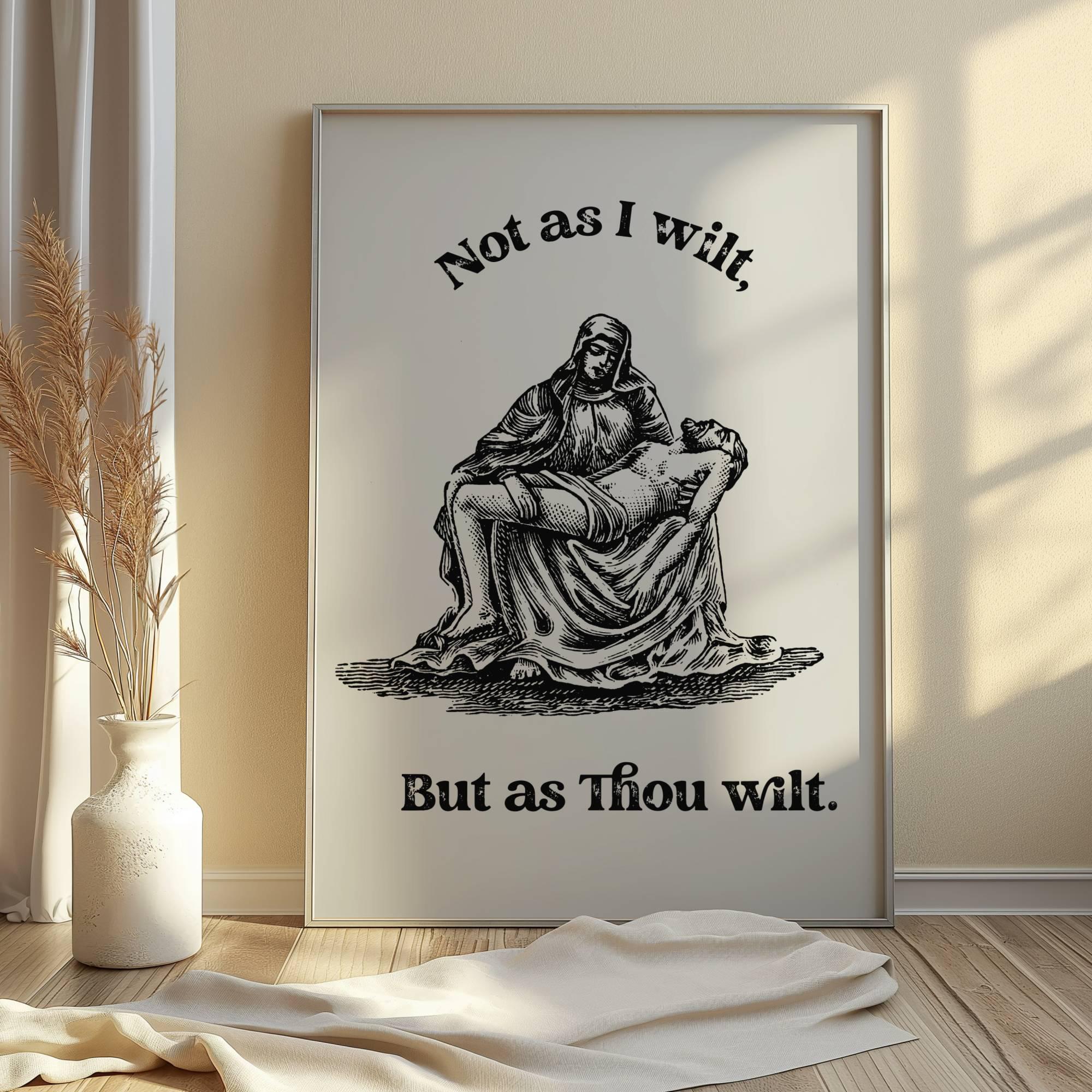 Pieta Digital Wall Art, Printable Scripture Quotes, Christian Home Decor, Inspirational Bible Prints