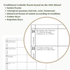 2026 Traditional Catholic Planner: Printable 8.5x11 Weekly Layout (PDF Download)