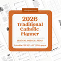 2026 Traditional Catholic Planner: Latin Mass Calendar, Vertical Layout (PDF Printable 8.5x11 Letter Size)