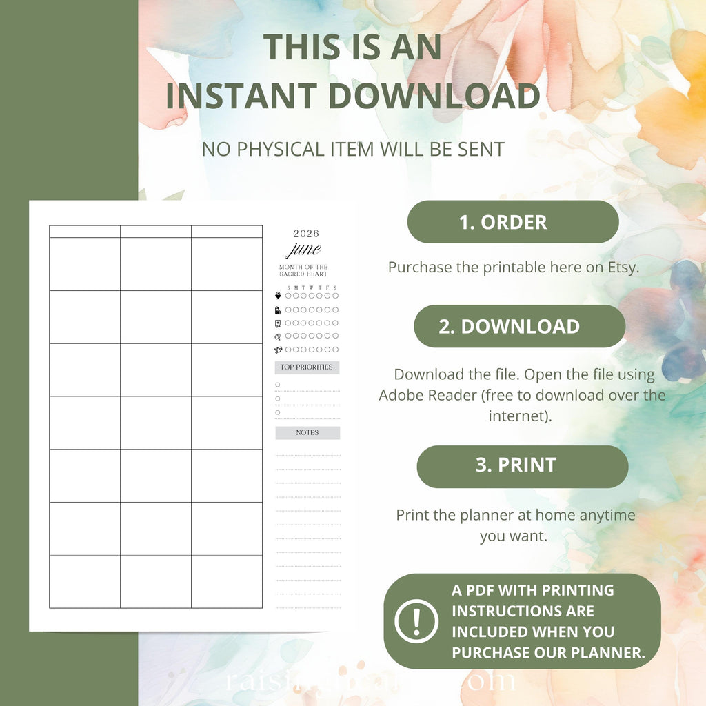 2026 Traditional Catholic Planner: Printable 8.5x11 Weekly Layout (PDF Download)