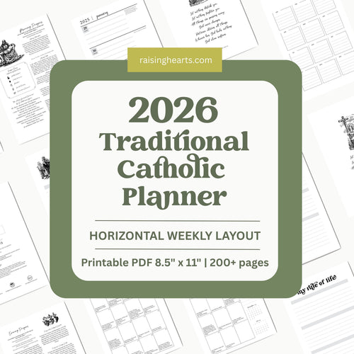 2026 Traditional Catholic Planner: Printable 8.5x11 Weekly Layout (PDF Download)