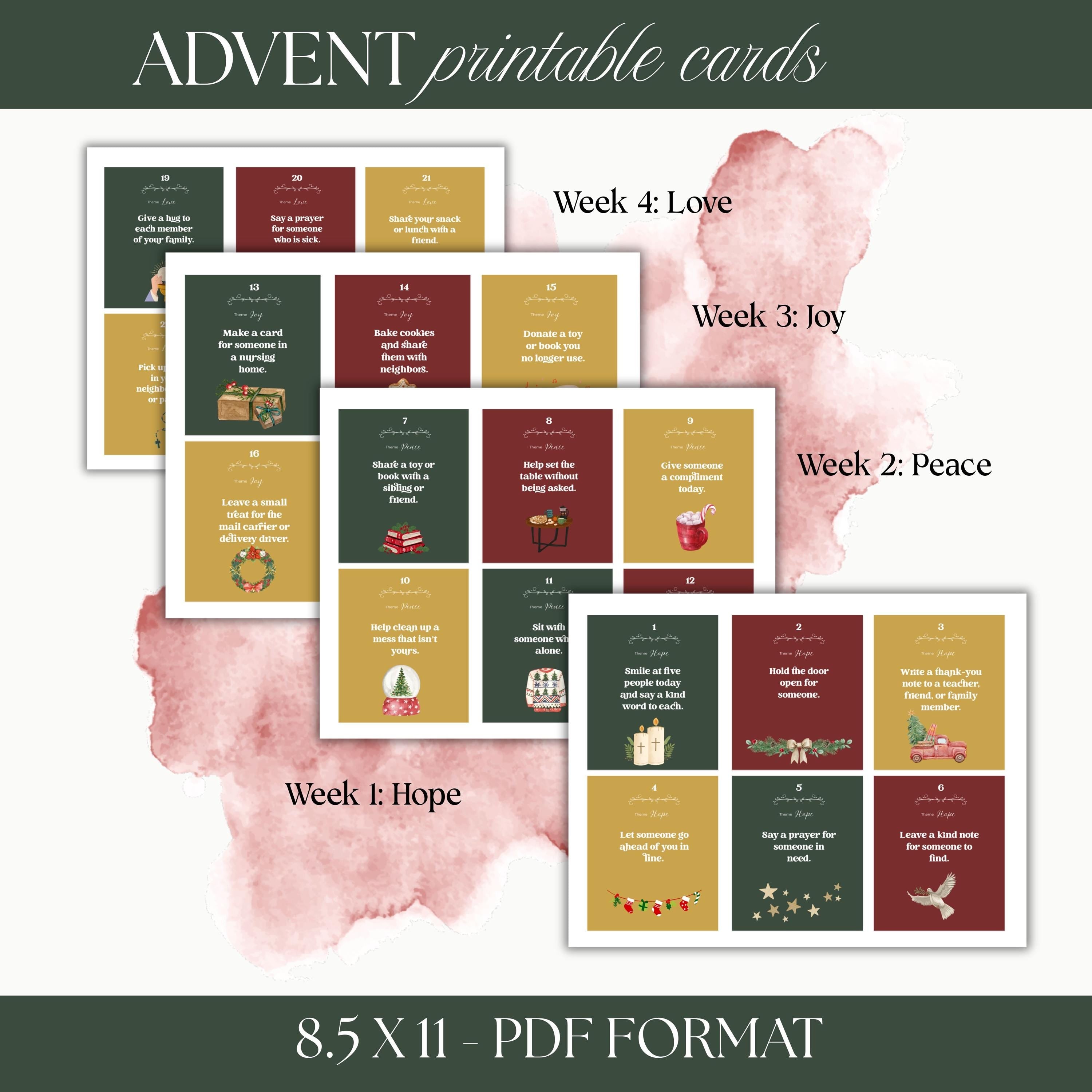 Acts of Kindness Advent Calendar: Christian Family Activity (Digital Download)