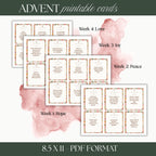 Printable Christmas Advent Calendar: 24 Family Activity Cards (Digital Download)