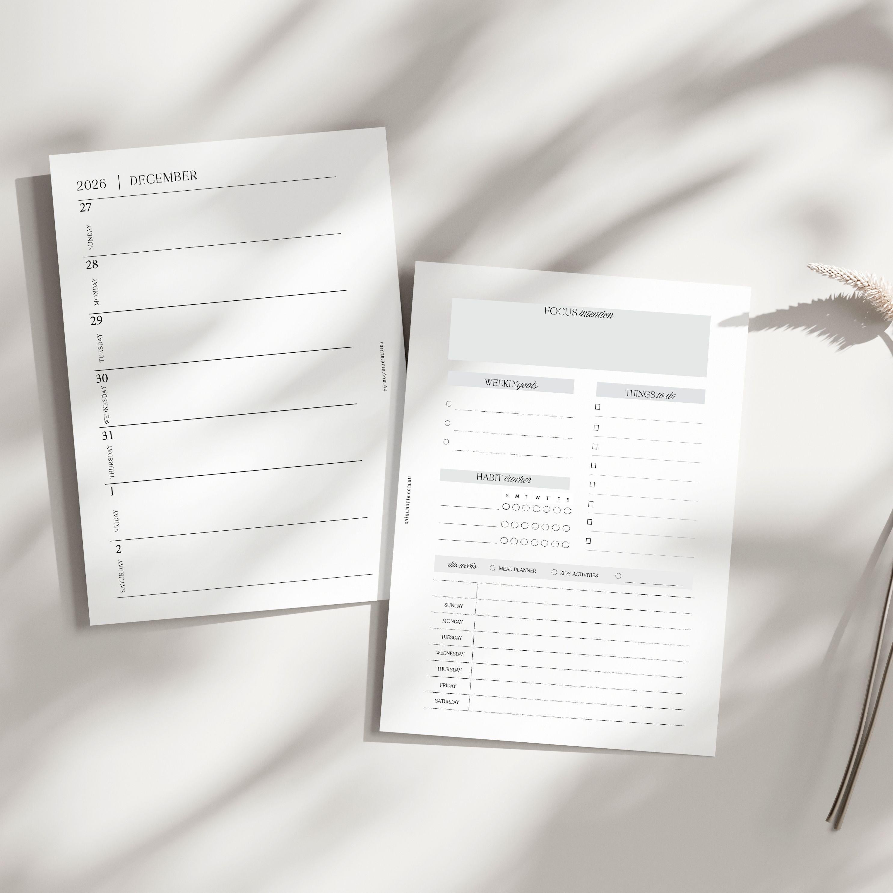 A5 Mom Planner Printable: Weekly Layout, Goals & Meal Planner (PDF Download)