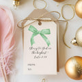Printable Christmas Gift Tags, Coquette Bows, Bible Verse (Digital Download)