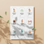Christmas Cookie Gift Tags: 54 Printable Holiday Designs (Digital Download)