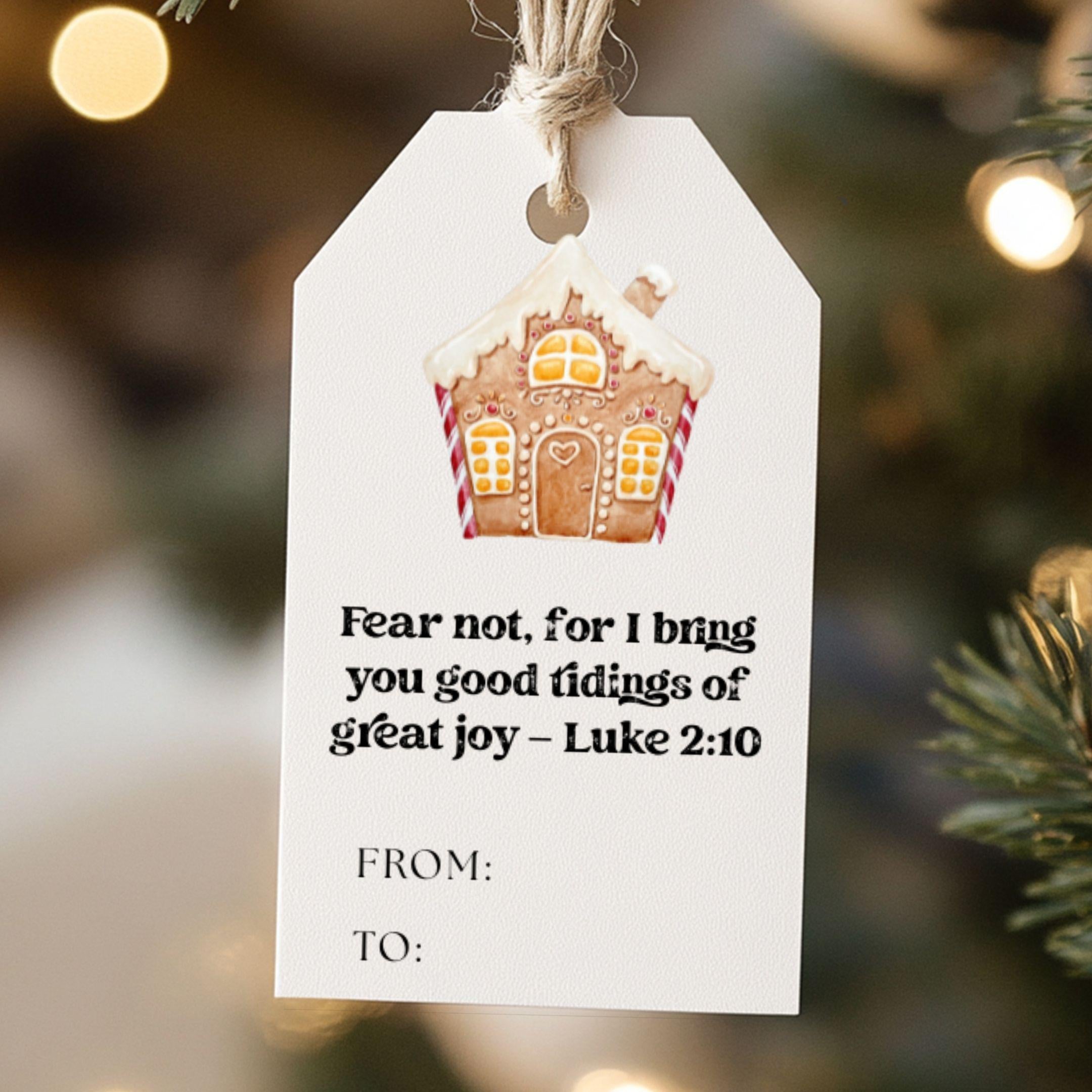 Christmas Cookie Gift Tags: 54 Printable Holiday Designs (Digital Download)