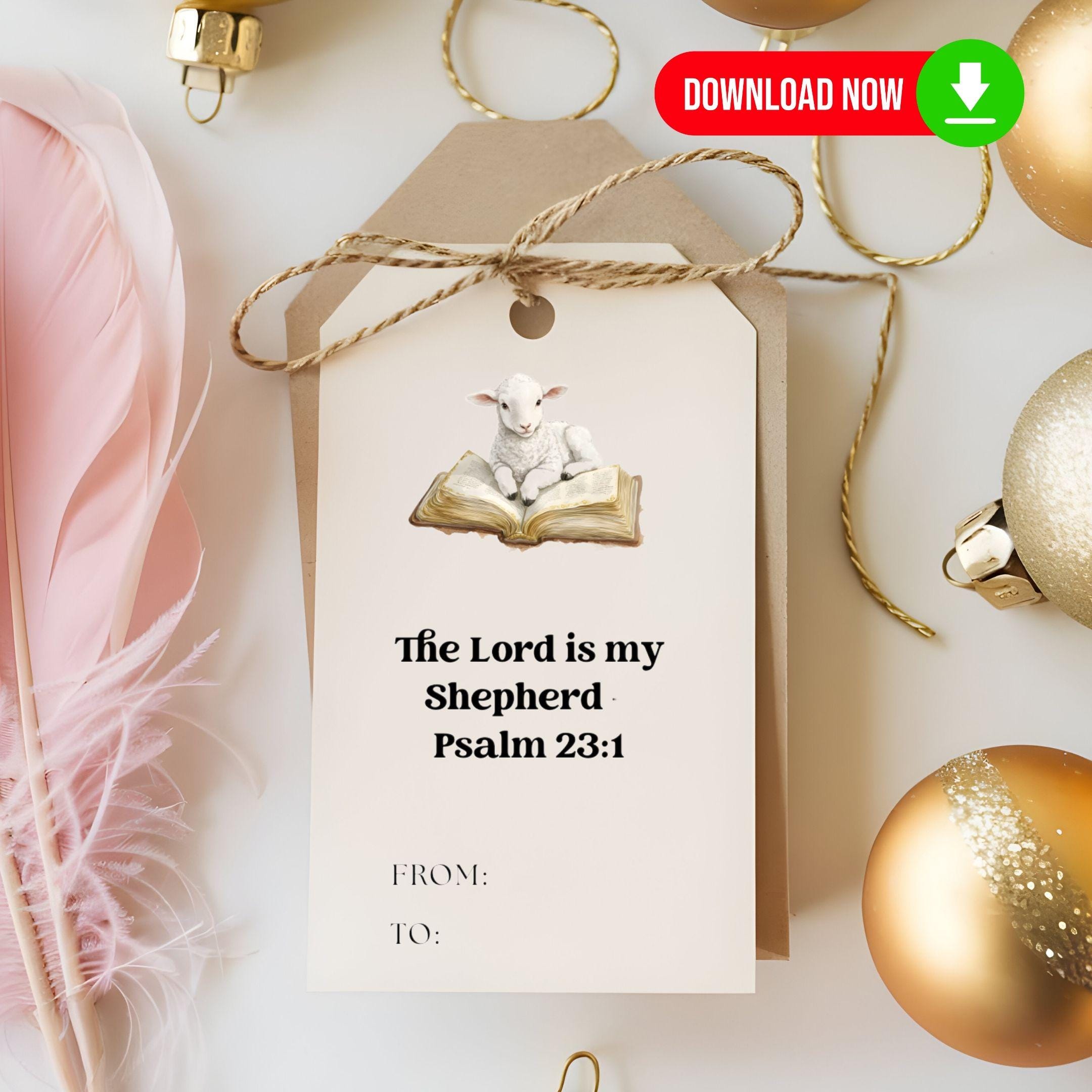 Printable Catholic Christmas Gift Tags, Vintage Holy Card Ephemera (Digital Download)