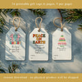 Retro 70s Christmas Gift Tags, Printable Holiday Wrapping (Digital Download)