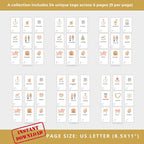Nutcracker Ballet Gift Tags: 54 Printable Holiday Labels (Digital Download)