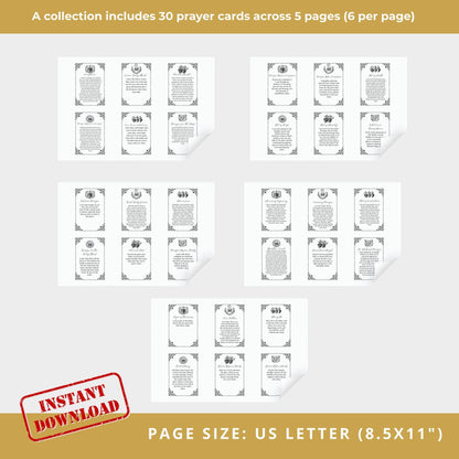 Vintage Catholic Prayer Cards: Traditional Devotional Art (PDF)