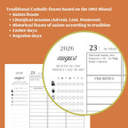 2026 Traditional Catholic Planner: Latin Mass Calendar, Vertical Layout (PDF Printable 8.5x11 Letter Size)