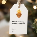 Printable Catholic Christmas Gift Tags, Vintage Holy Card Ephemera (Digital Download)