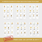 Printable Catholic Christmas Gift Tags, Vintage Holy Card Ephemera (Digital Download)