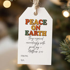 Retro 70s Christmas Gift Tags, Printable Holiday Wrapping (Digital Download)
