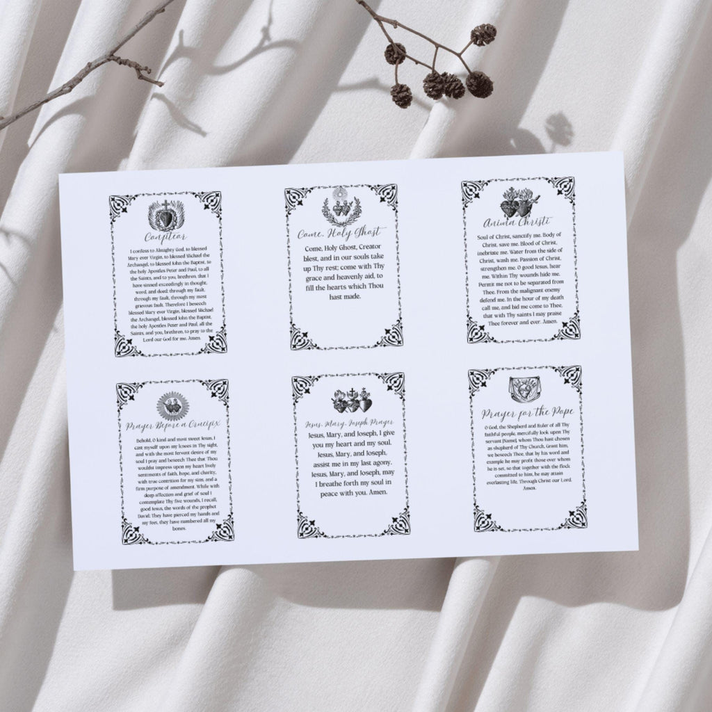 Vintage Catholic Prayer Cards: Traditional Devotional Art (PDF)