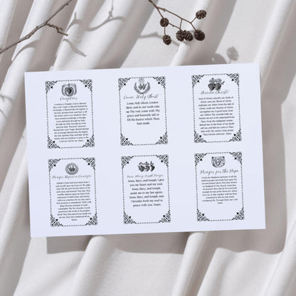 Vintage Catholic Prayer Cards: Traditional Devotional Art (PDF)