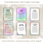 Catholic Prayer Cards: Watercolor Pastel Design (PDF Printable)