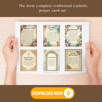 Catholic Prayer Cards: Vintage Shabby Chic, 30 Traditional Prayers (PDF)