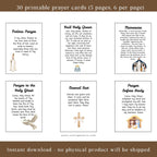 Catholic Kids Prayer Cards: Bible Story Watercolor Art (PDF)