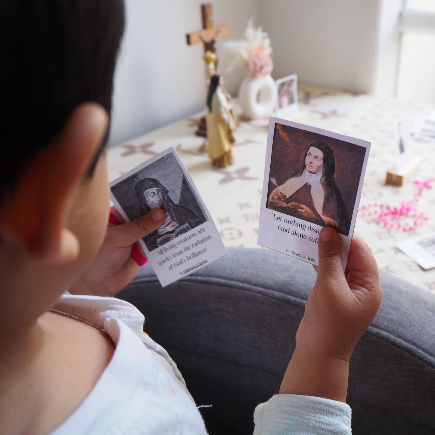 Catholic Saints Flash Cards: Homeschool & Catechism (Printable PDF)