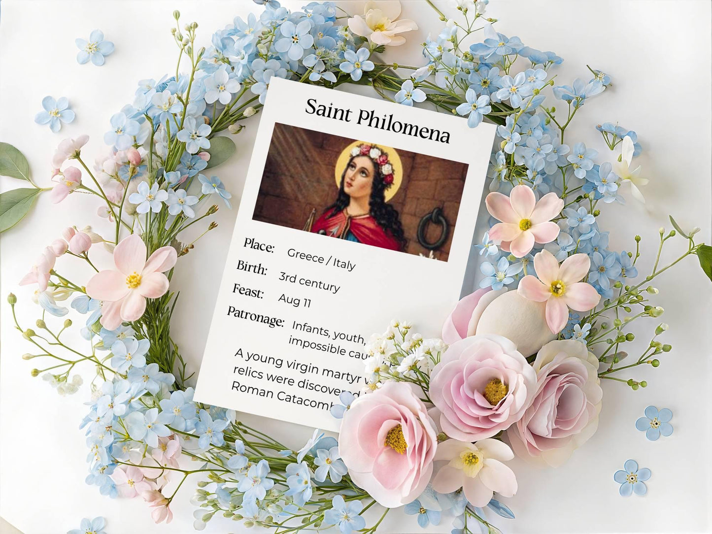 Catholic Saints Flash Cards: Homeschool & Catechism (Printable PDF)