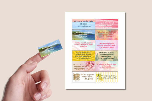2026 Saints Quote Sticker Sheet – Weeks 49–54 + Bonus Saints