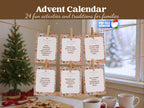 Printable Christmas Advent Calendar: 24 Family Activity Cards (Digital Download)