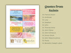 2026 Saints Quote Sticker Sheet – Weeks 49–54 + Bonus Saints