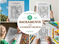 7 Sacraments Catholic Coloring Pages | Religious Education (PDF)