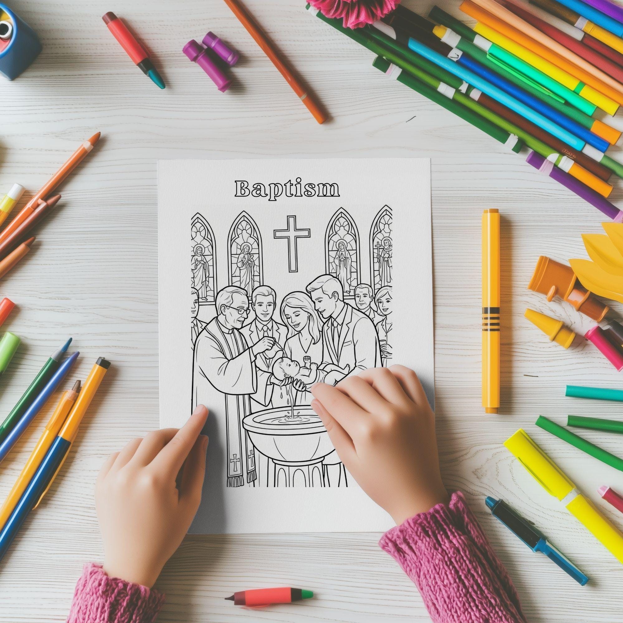 7 Sacraments Catholic Coloring Pages | Religious Education (PDF)