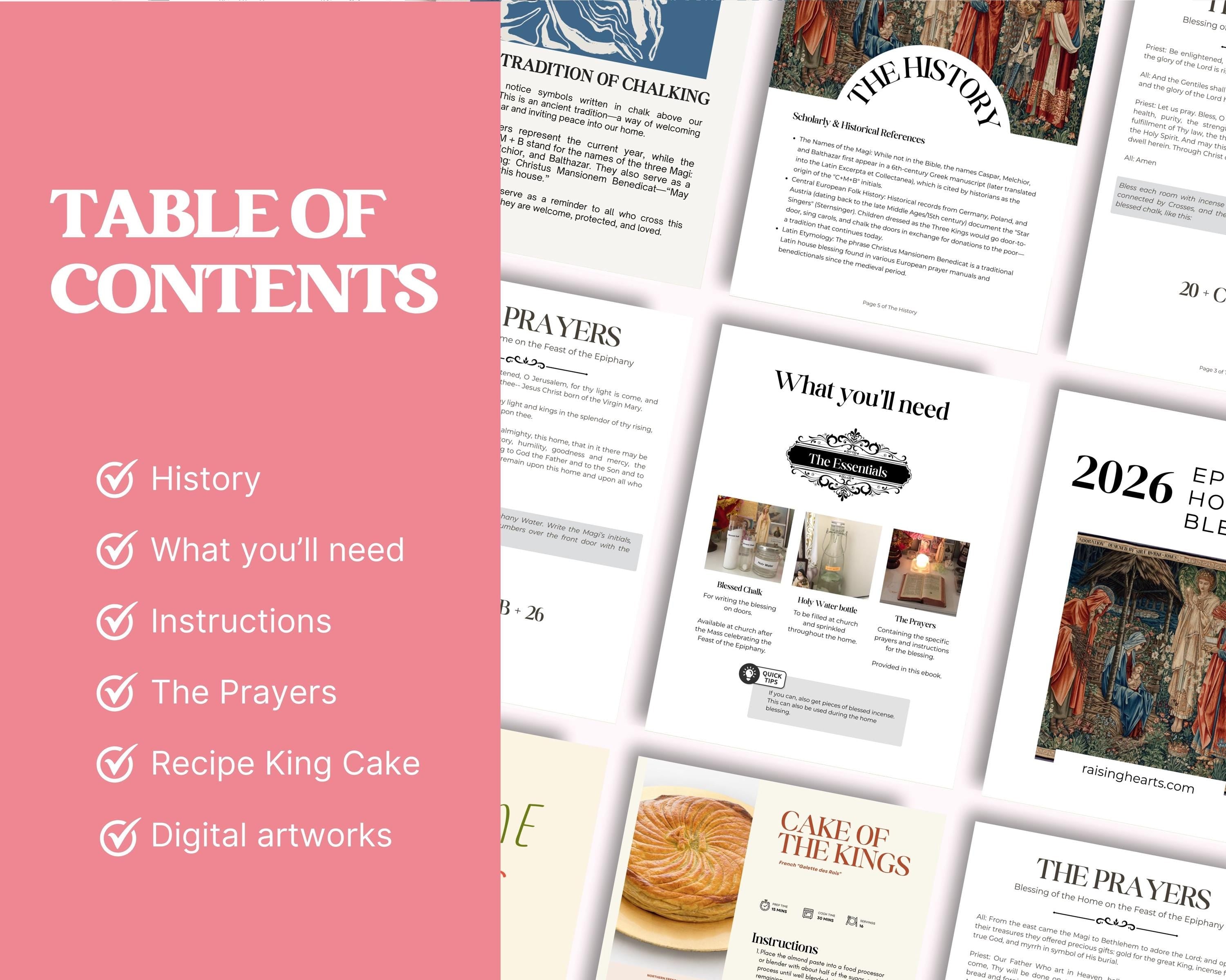 Epiphany Home Blessing Kit, Digital Guide | History, Prayers, & King Cake Recipe, 12 days of Christmas