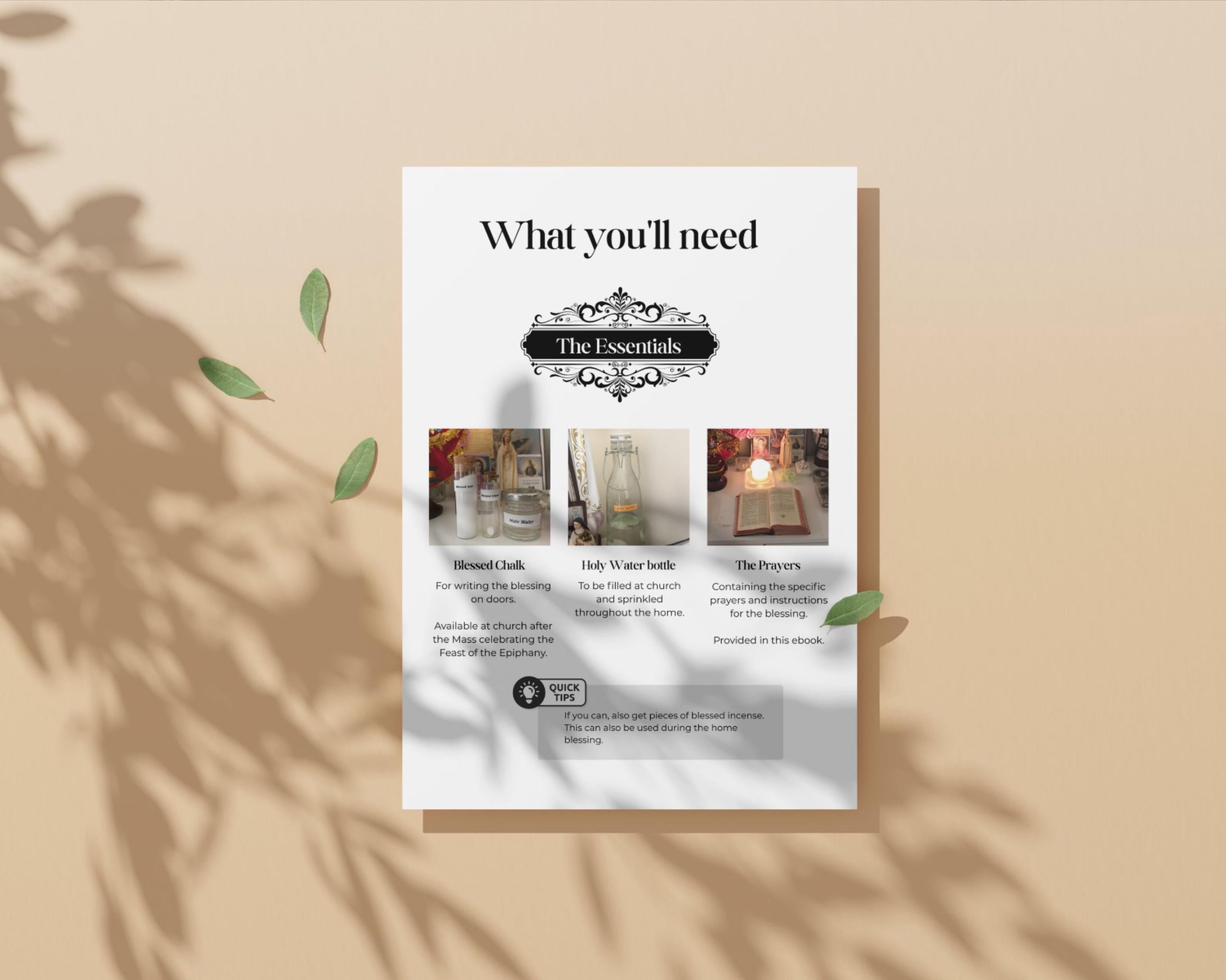 Epiphany Home Blessing Kit, Digital Guide | History, Prayers, & King Cake Recipe, 12 days of Christmas