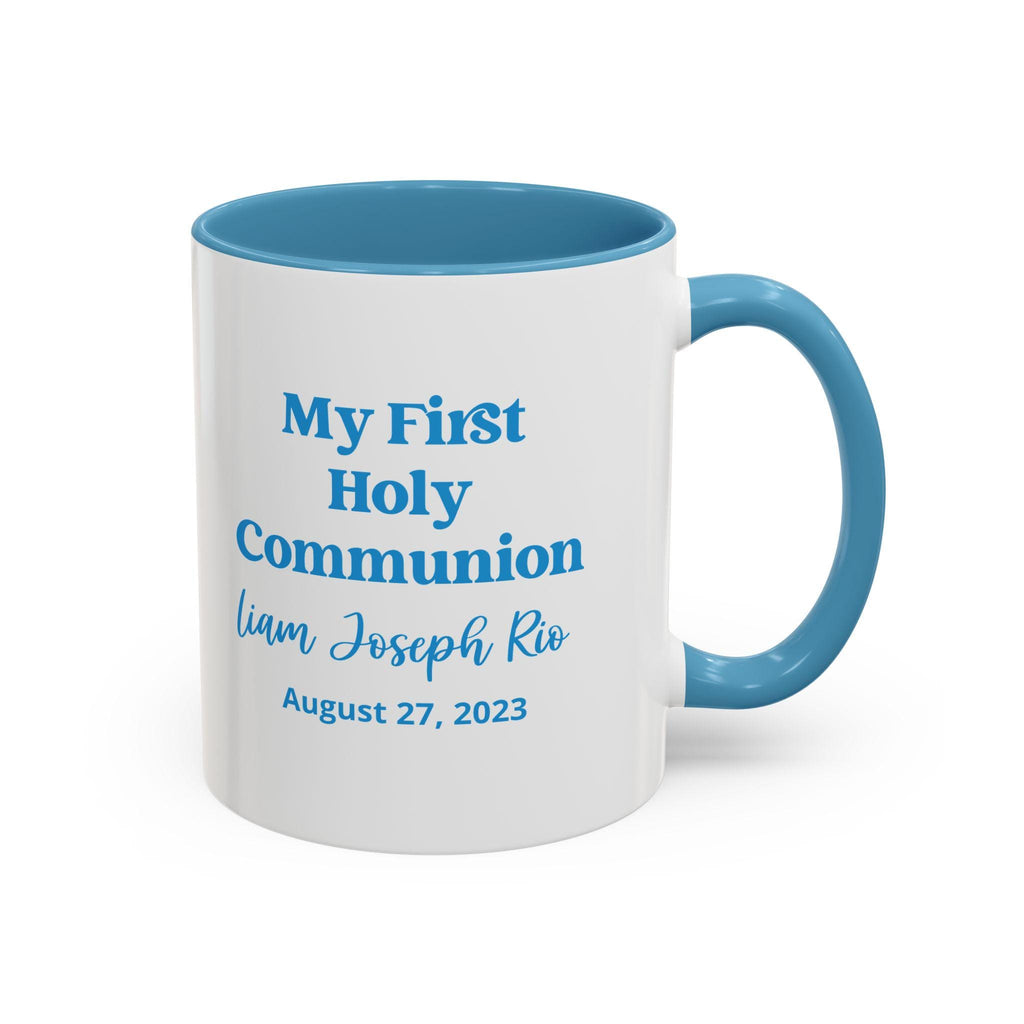 My First Holy Communion Coffee Mug | Personalized Name and Date, Accent Inside Color