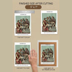 Vintage Stations of the Cross Banner Art, Catholic Lent Decor (Letter, A4 Download)