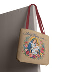 Catholic Madonna and Child Tote Bag, Personalized Mother's Day Gift, Custom Name Church Bag