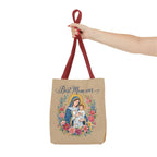 Catholic Madonna and Child Tote Bag, Personalized Mother's Day Gift, Custom Name Church Bag