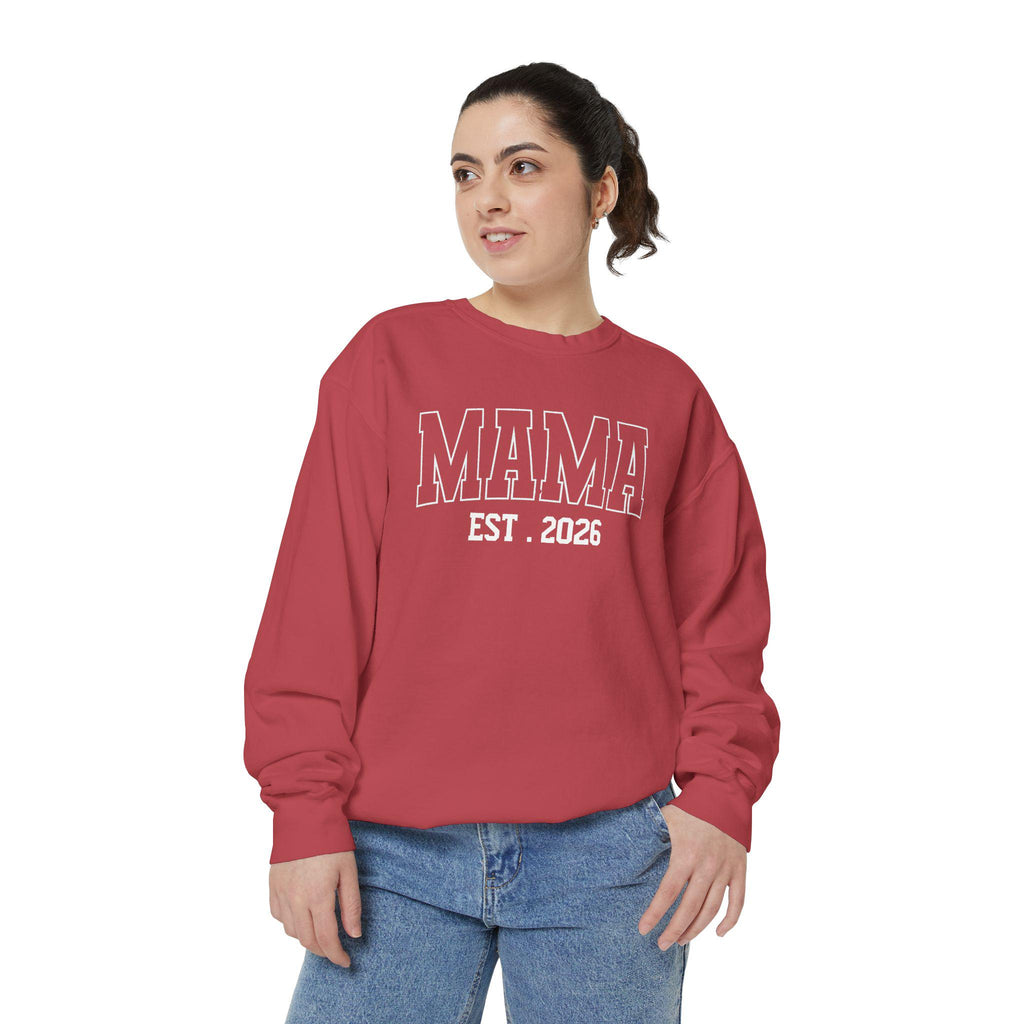 Mama EST 2026 Sweatshirt Cozy First Mothers Day Gift for New Moms