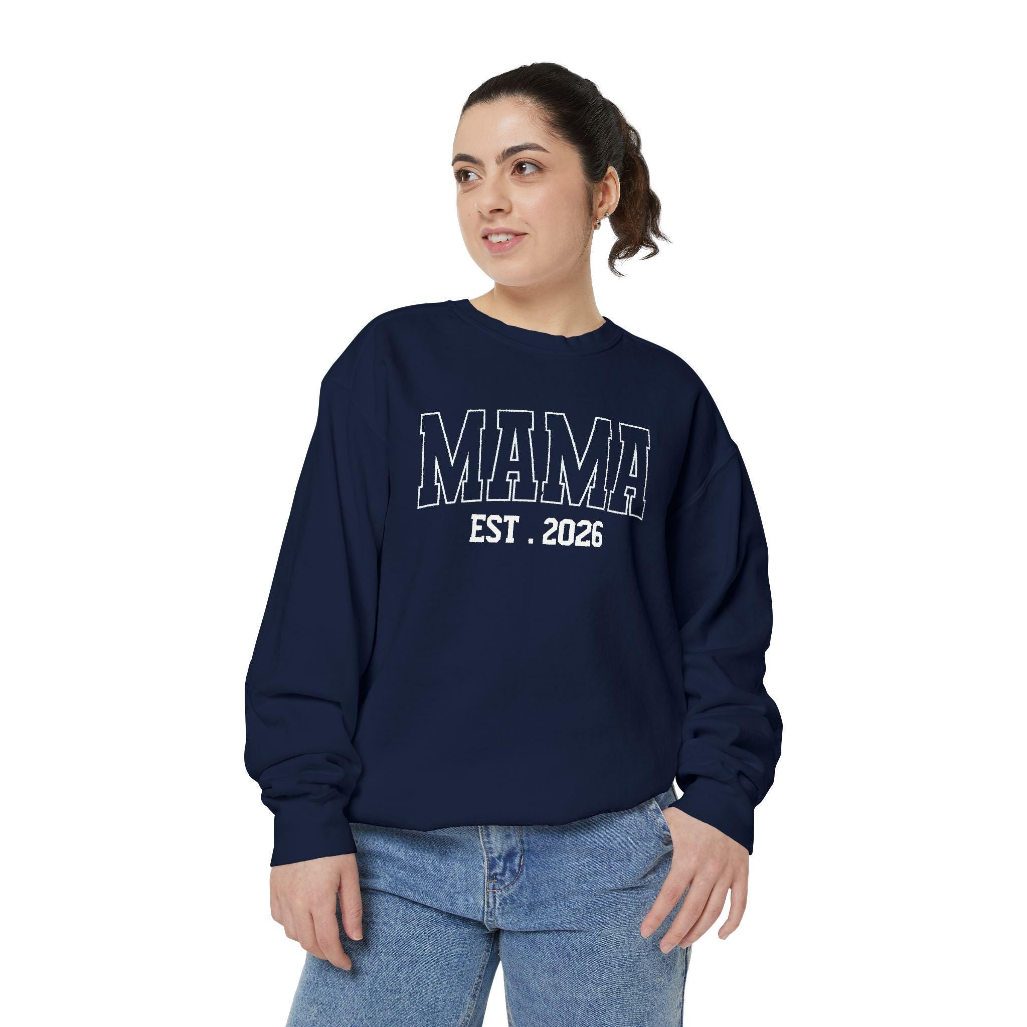 Mama EST 2026 Sweatshirt Cozy First Mothers Day Gift for New Moms