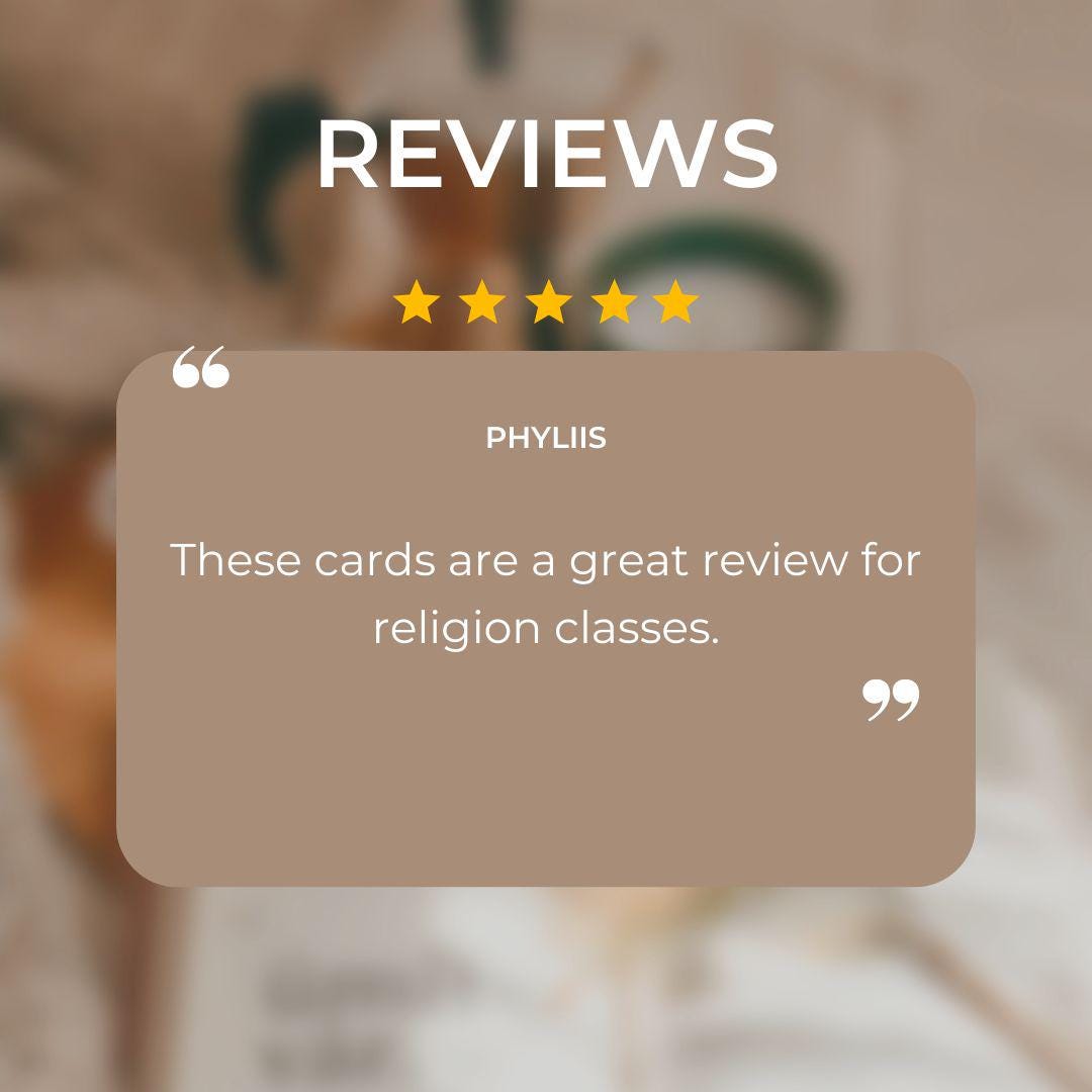 Baltimore Catechism Flash Cards, Printable PDF, Lessons 1–39 | First Communion & Confirmation | Traditional Catholic | Latin Mass Families