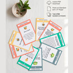 Baltimore Catechism Study Cards PDF: Catholic Homeschool Printable Lessons 1-39, Colored pastel designs