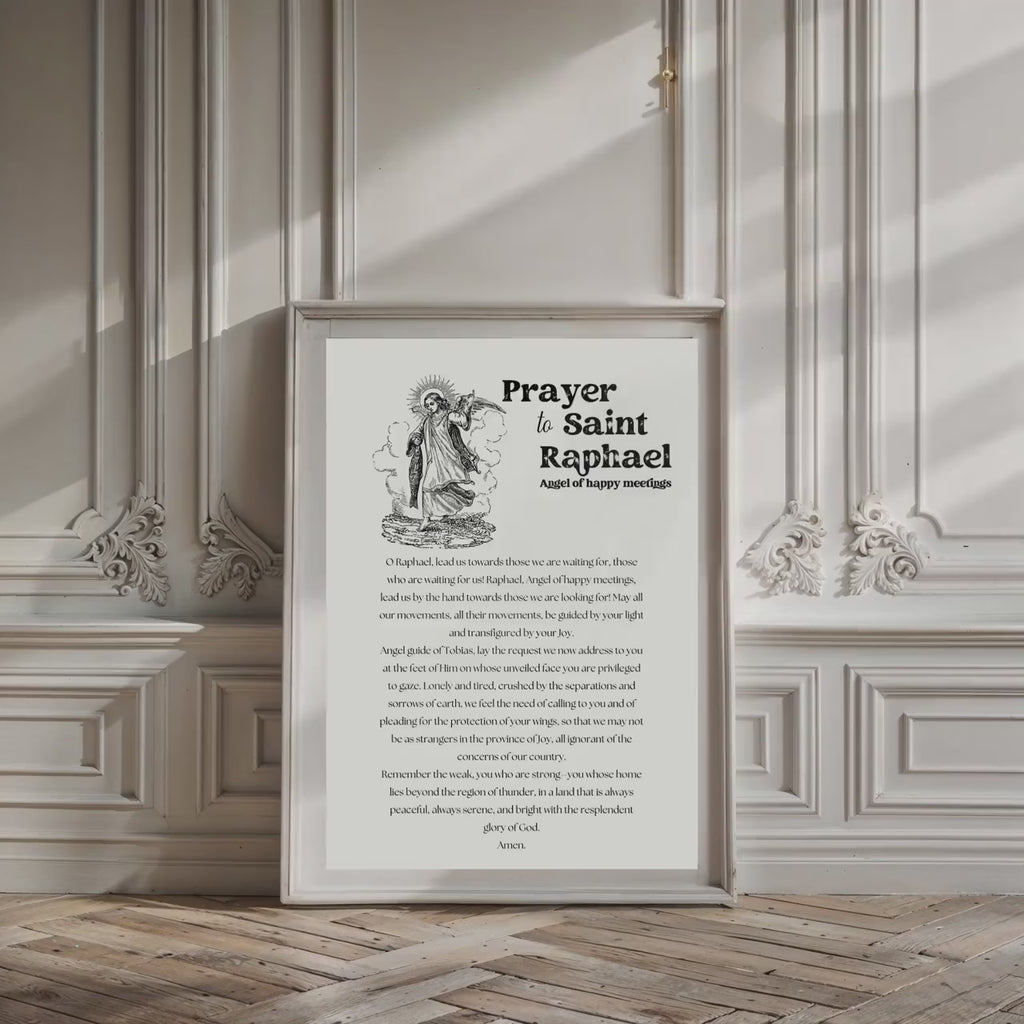 Saint Raphael Prayer Print: Christian Home Decor (Digital Download)
