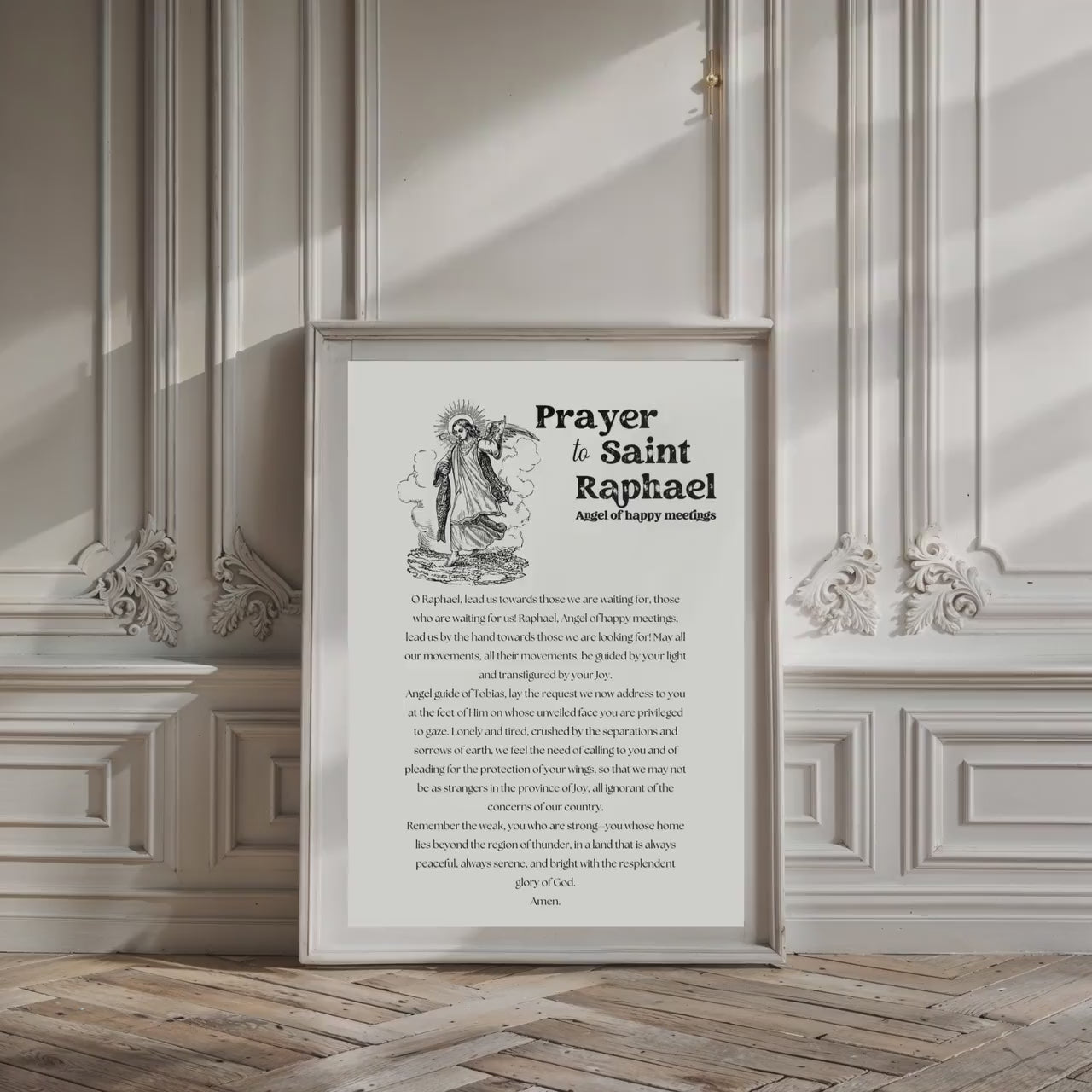 Saint Raphael Prayer Print: Christian Home Decor (Digital Download)