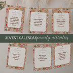 Printable Christmas Advent Calendar: 24 Family Activity Cards (Digital Download)