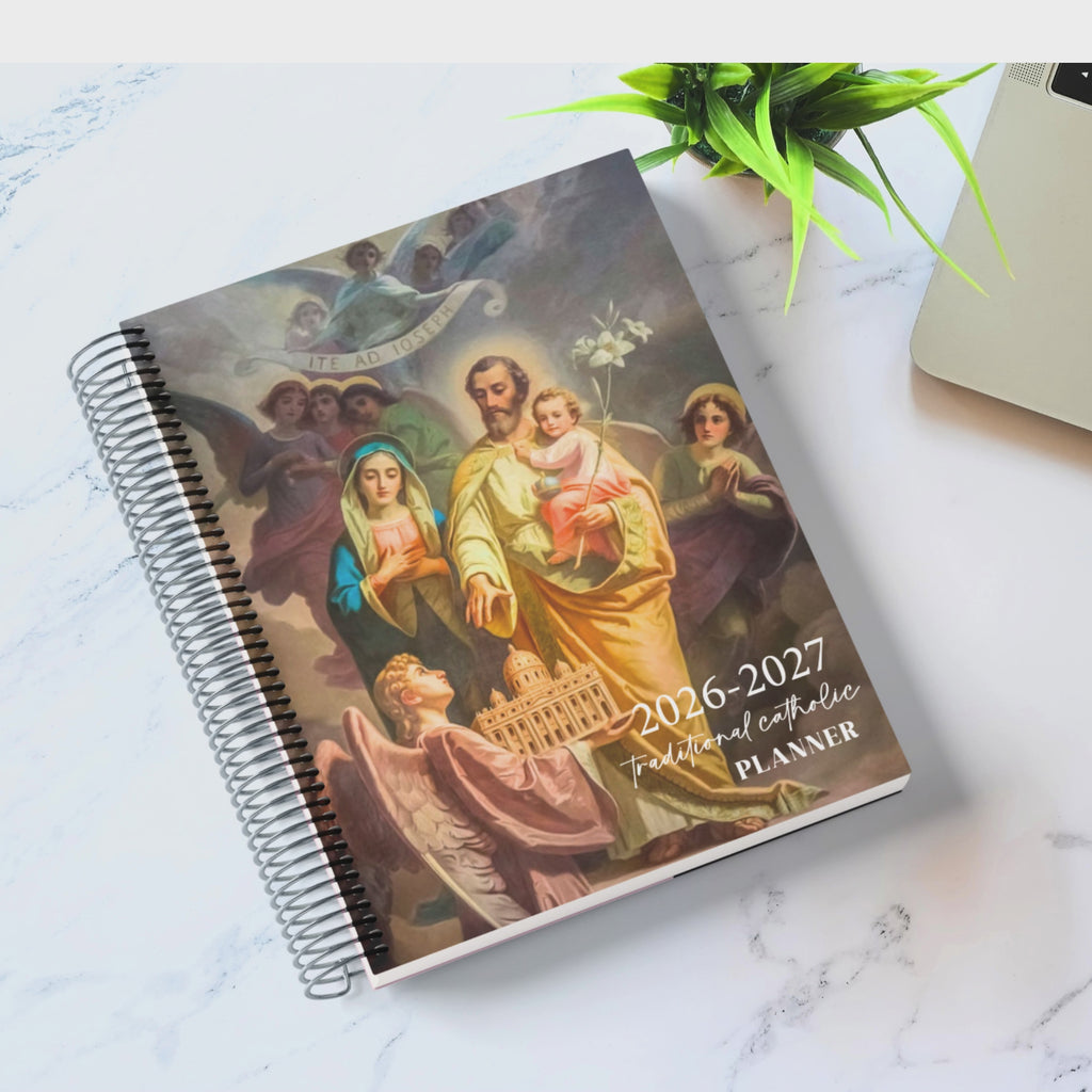2026–2027 Traditional Catholic Planner, Horizontal Weekly Layout with a Dashboard (Feasts of the 1962 Missal) | St. Joan of Arc ✦ PRE-ORDER ✦