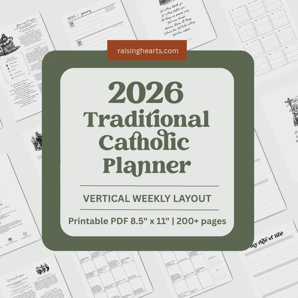 2026 Traditional Catholic Planner: Printable 8.5x11 Weekly Layout (PDF Download)