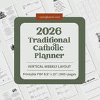 2026 Traditional Catholic Planner: Printable 8.5x11 Weekly Layout (PDF Download)