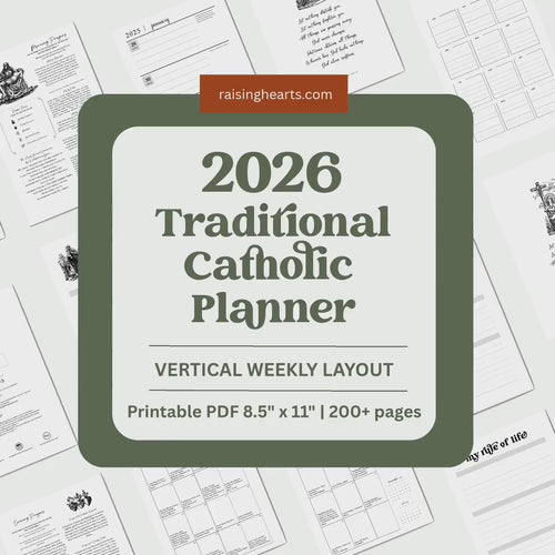 2026 Traditional Catholic Planner: Printable 8.5x11 Weekly Layout (PDF Download)