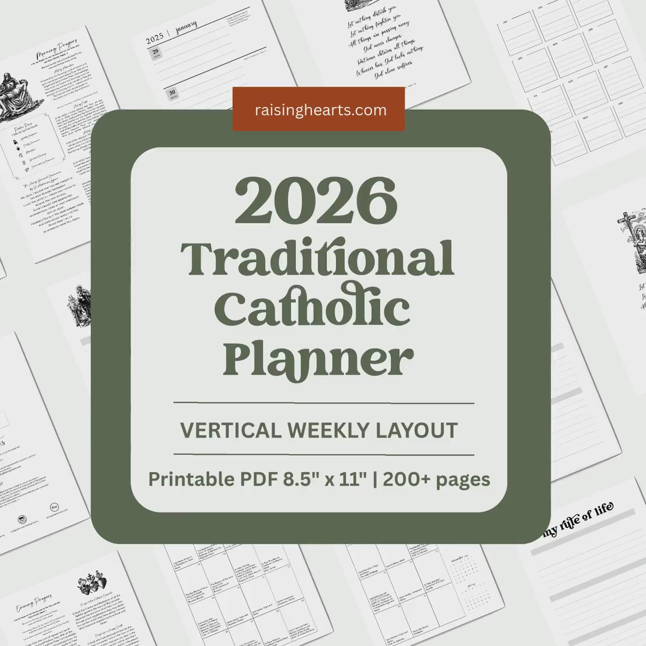 2026 Traditional Catholic Planner: Printable 8.5x11 Weekly Layout (PDF Download)